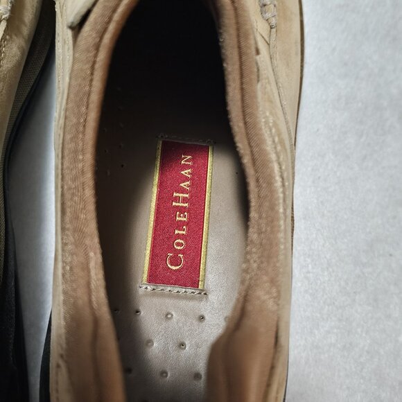 Cole Haan Air Colab Camel Brown Leather Moc Toe Slip on Loafer Sz 9.5 Mens.